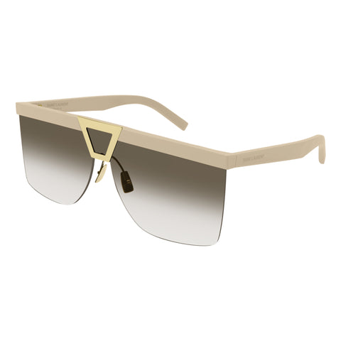 Saint Laurent Sl537palace Ivory Female Shield Sunglasses | Eyewear Index