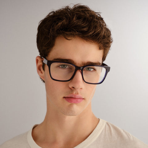 Le Specs Kova Navy Male D-Frame Optical Frames | Eyewear Index