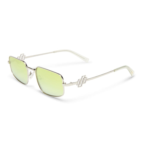 Le Specs Metagalactic Silver Uni-Sex Rectangle Sunglasses | Eyewear Index