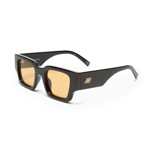 Le Specs Atlantis Black Uni-Sex Rectangle Sunglasses | Eyewear Index