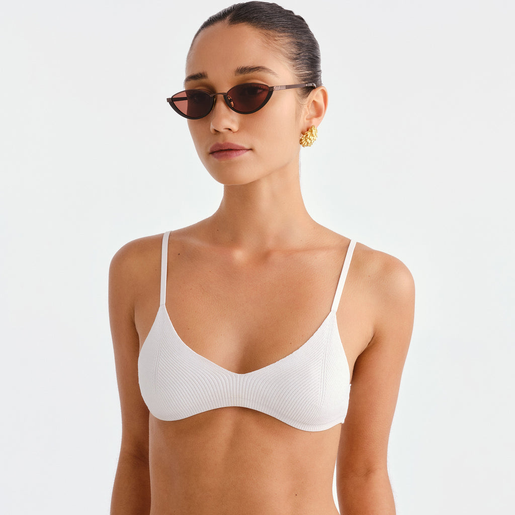 Luv Lou The Lia Bronze Female Cat-Eye Sunglasses | Eyewear Index