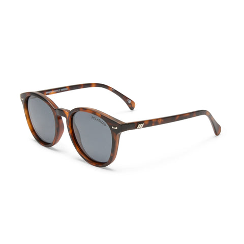 Le Specs Bandwagon Matte Tort Uni-Sex Round Sunglasses | Eyewear Index