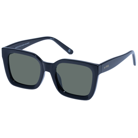 Aire Abstraction Black Uni-Sex Square Sunglasses | Eyewear Index