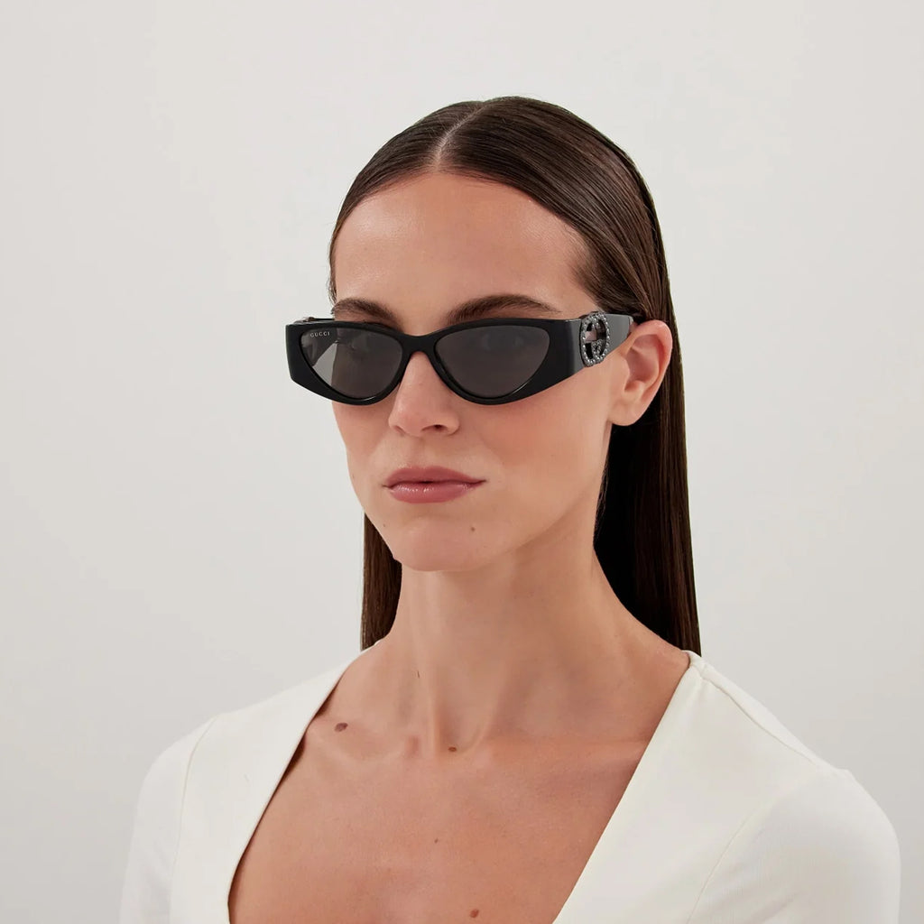 Gucci Gg1824s Black Female Cat-Eye Sunglasses | Eyewear Index