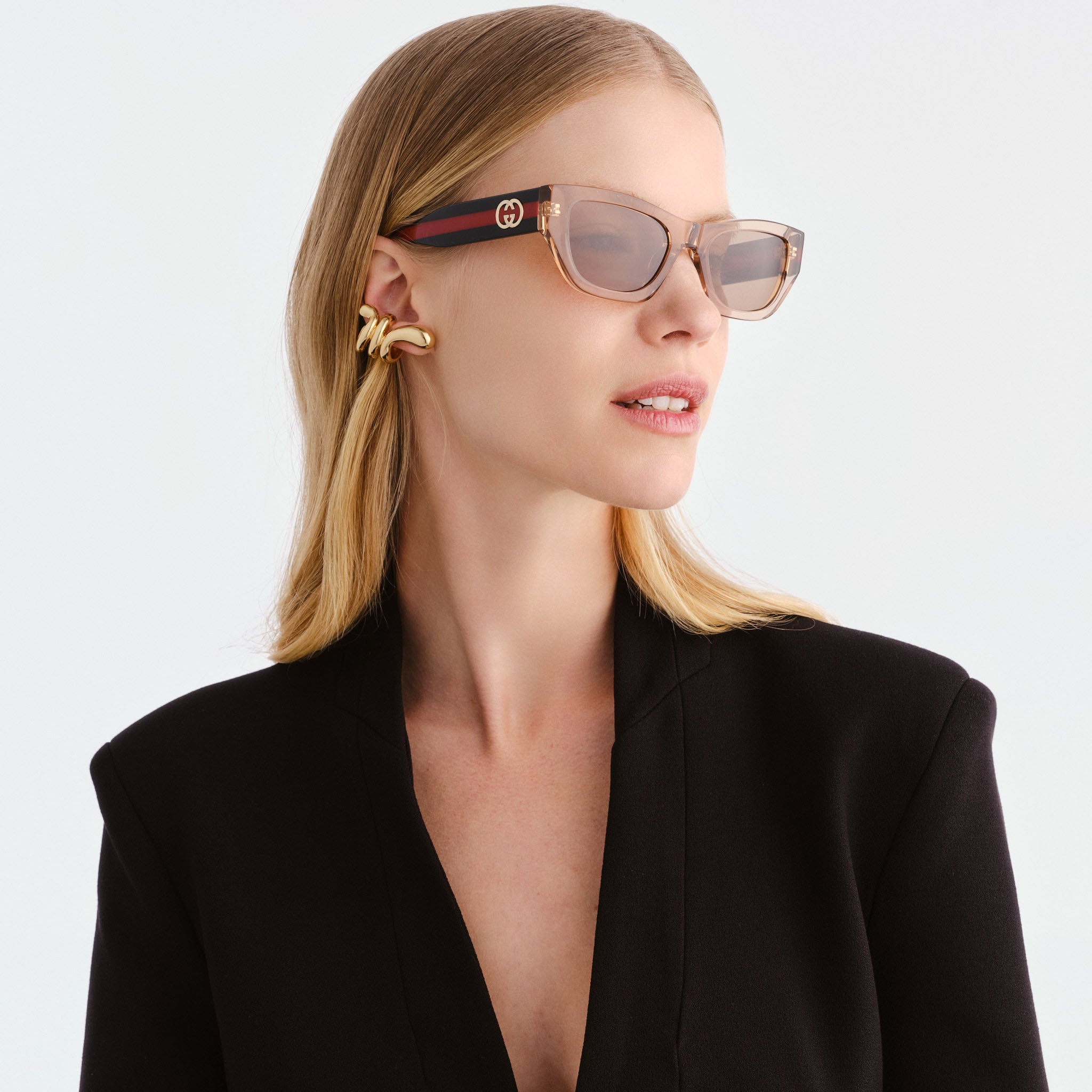 Gucci Gg2116s Brown Female Cat-Eye Sunglasses | Eyewear Index