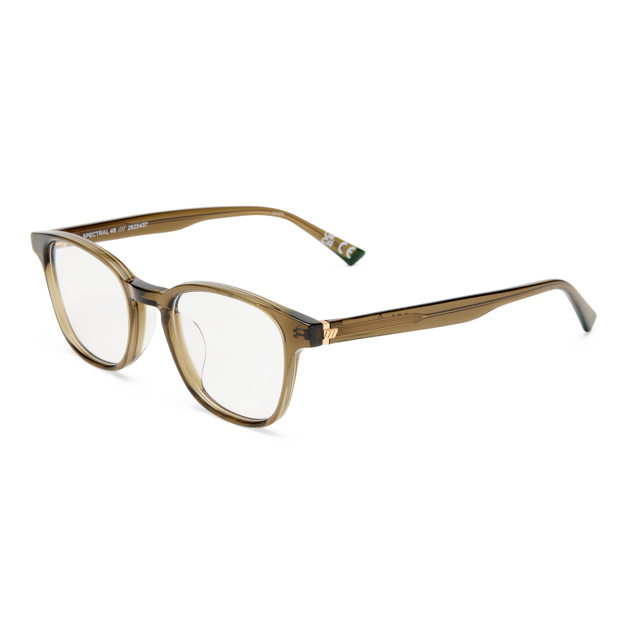 Le Specs Spectral 48 Olive Uni-Sex Round Optical Frames | Eyewear Index