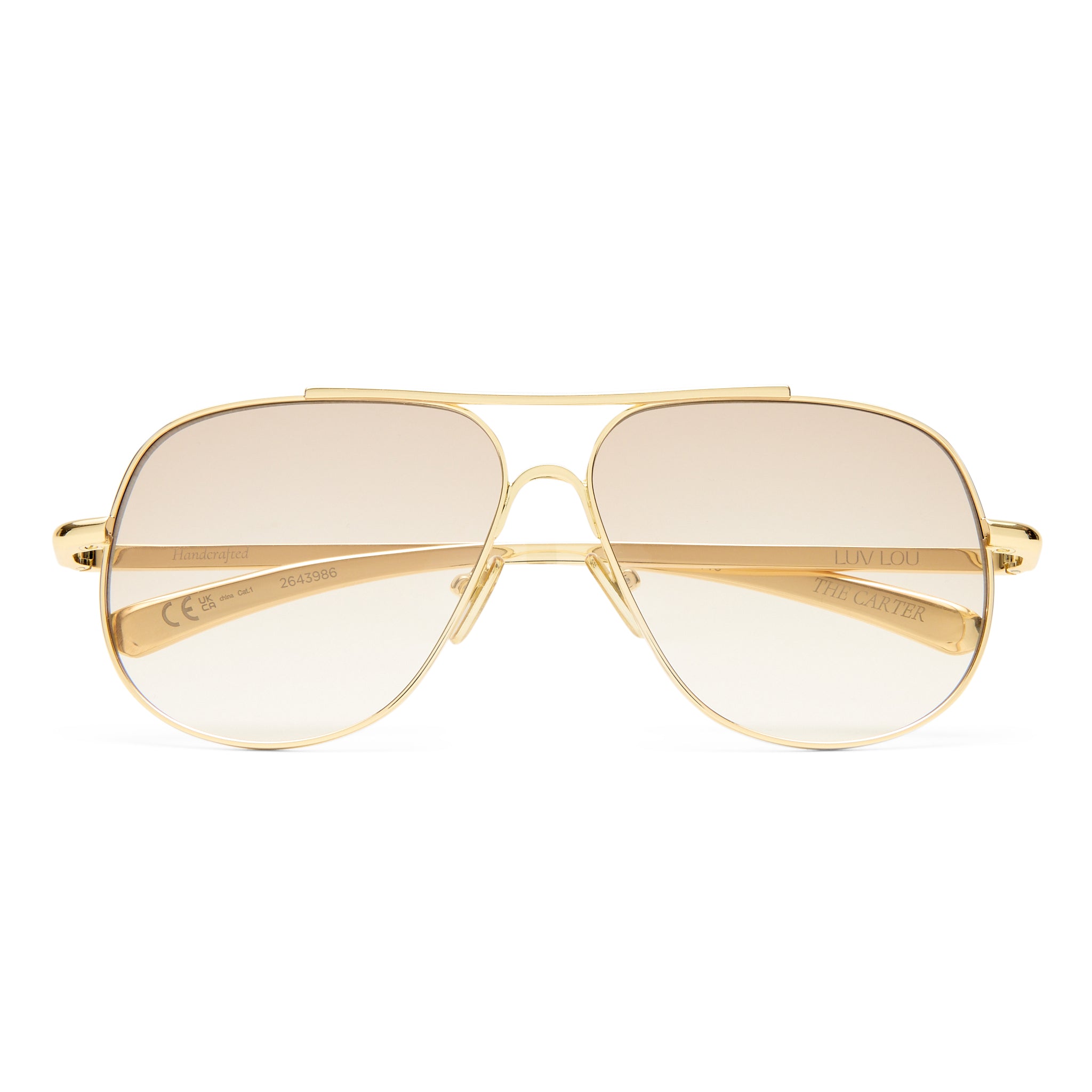Luv Lou The Carter Gold Female Aviator Sunglasses | Eyewear Index