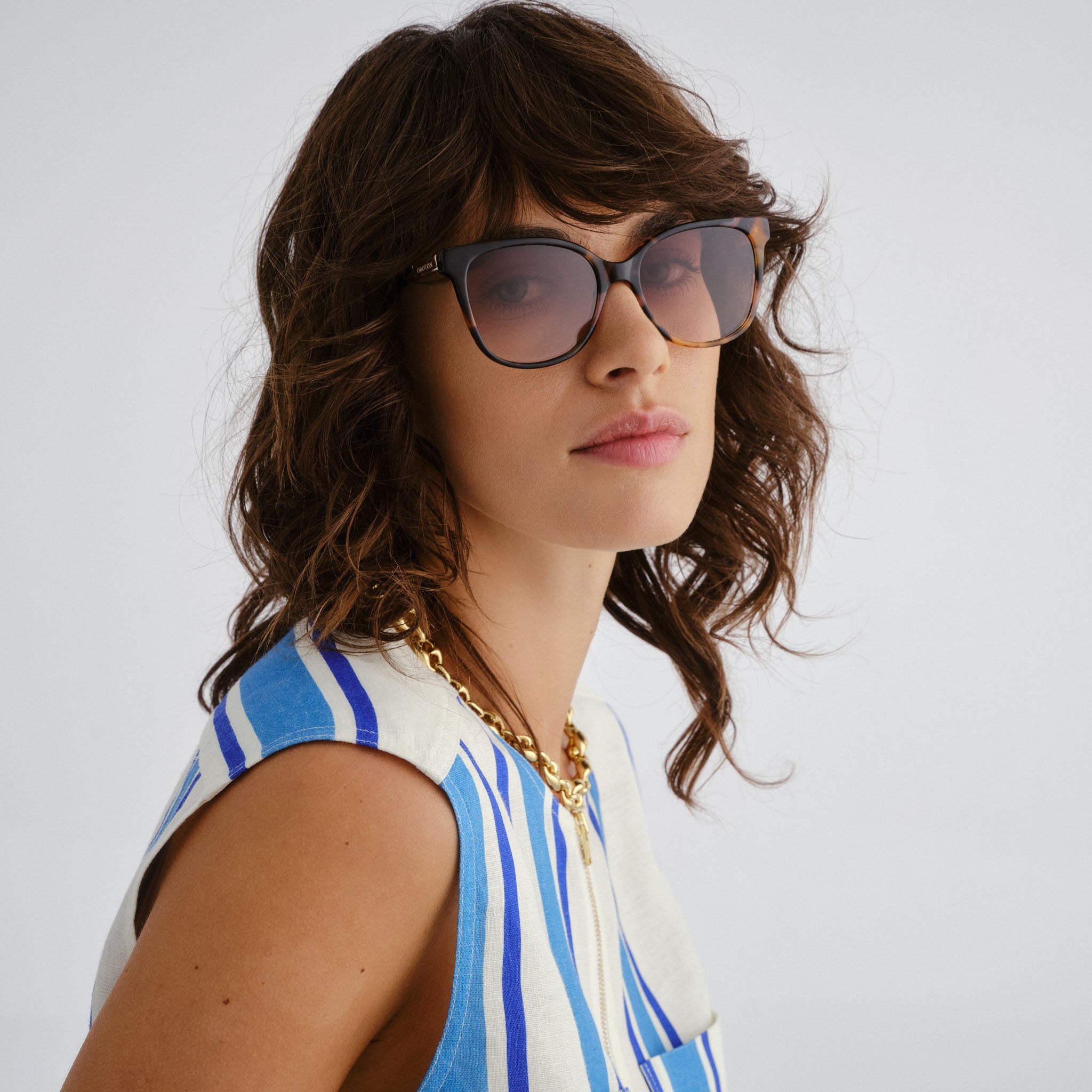 Oroton Clarita Signature Tort Rose Female D-Frame Sunglasses | Eyewear Index