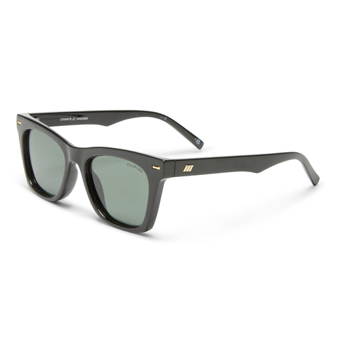 Le Specs Chante Black Uni-Sex D-Frame Sunglasses | Eyewear Index