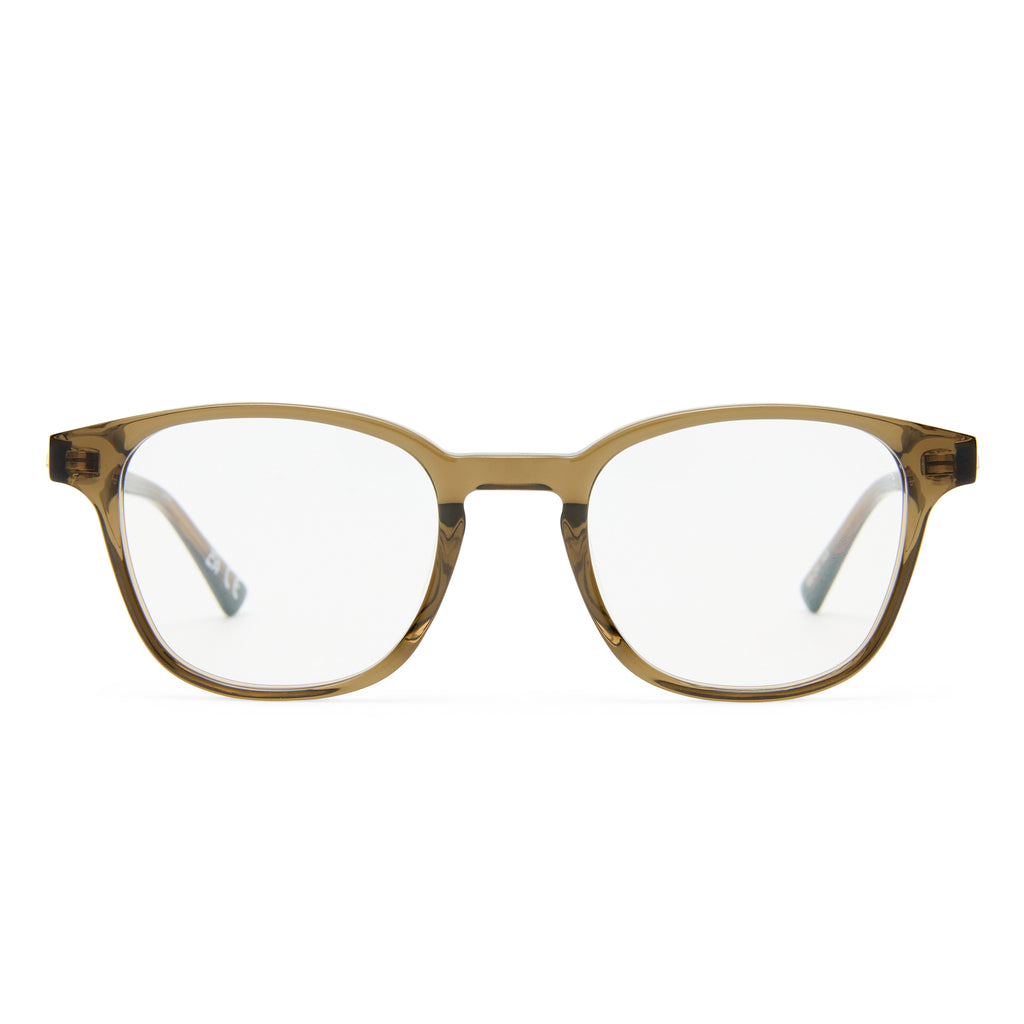 Le Specs Spectral 48 Olive Uni-Sex Round Optical Frames | Eyewear Index