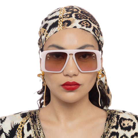 Camilla Fully Booked Ballet Mono Print Female Aviator Sunglasses | Eyewear Index