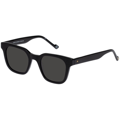 Le Specs Biopic 50 Scratched Black Uni-Sex Square Sunglasses | Eyewear Index