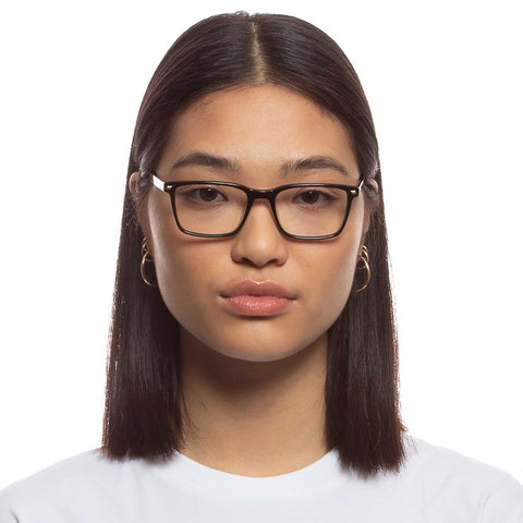 Le Specs Powder Keg Black Uni-Sex D-Frame Optical Frames | Eyewear Index