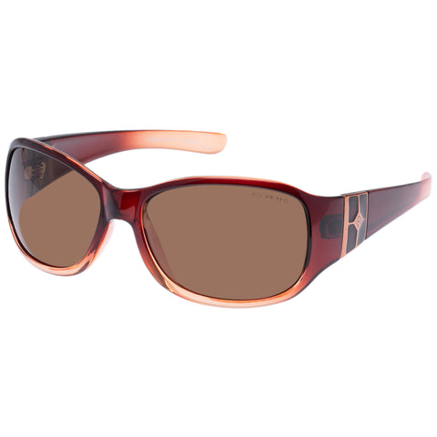 Cancer Council Roma Petite Crystal Plum Grad Rose Brown Female Wrap Sunglasses | Eyewear Index