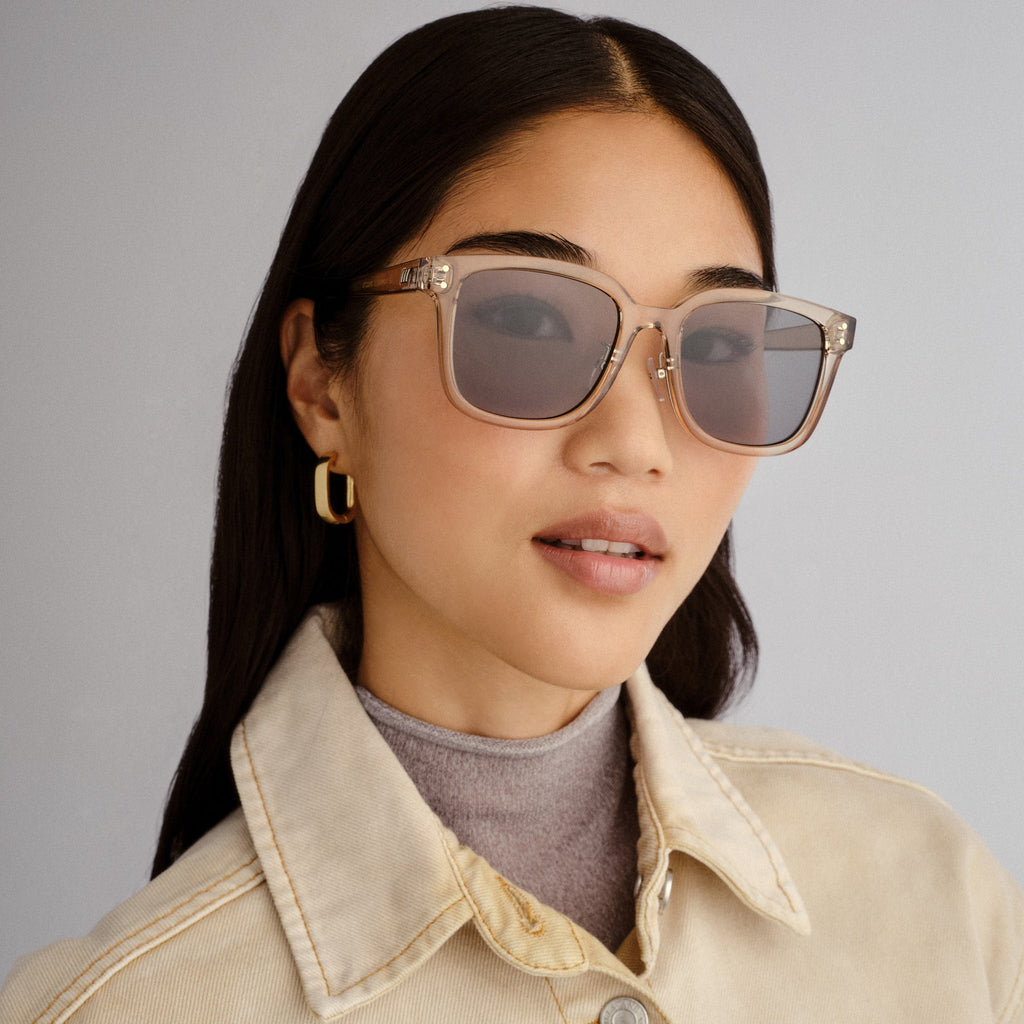 Le Specs Le Domino + Green Tea Female Square Sunglasses | Eyewear
