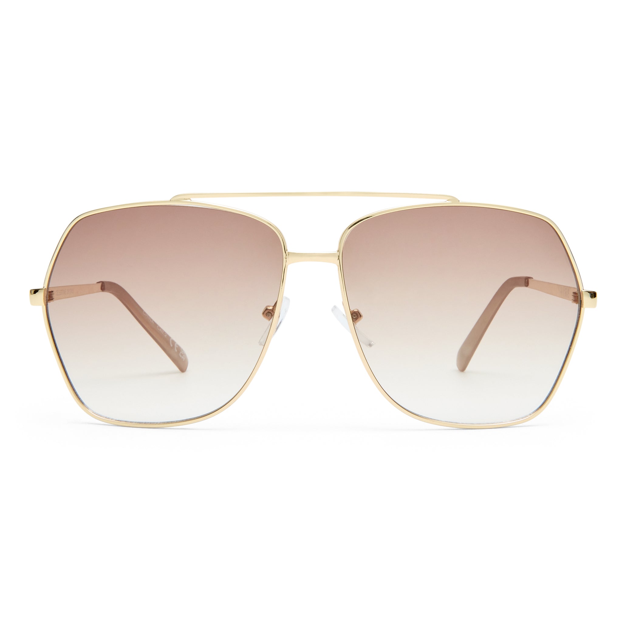 Aire Celestine Gold Sand Uni-Sex Aviator Sunglasses | Eyewear Index