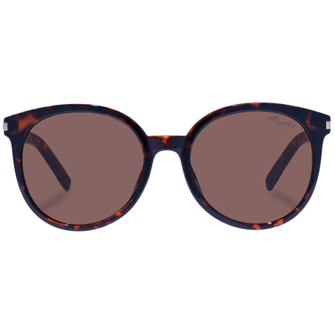 Mambo Seascape Tort Female Round Sunglasses | Eyewear Index