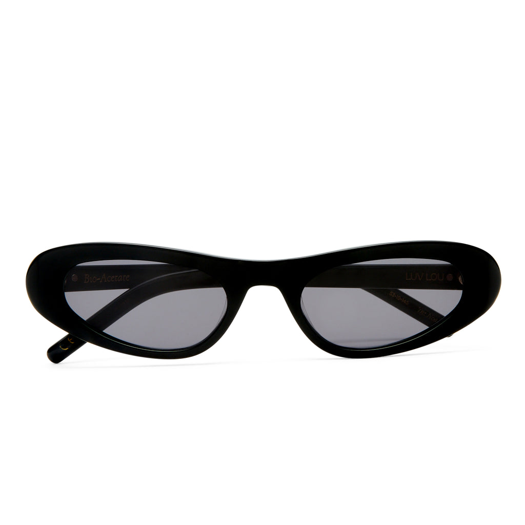 Luv Lou The Noa Black Female Cat-Eye Sunglasses | Eyewear Index