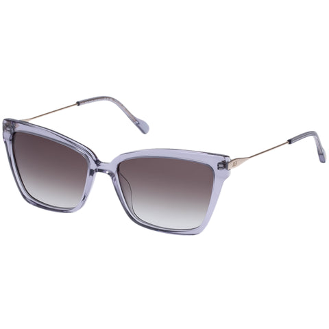 Le Specs Bio-Trap Steel Blue Female D-Frame Sunglasses | Eyewear Index