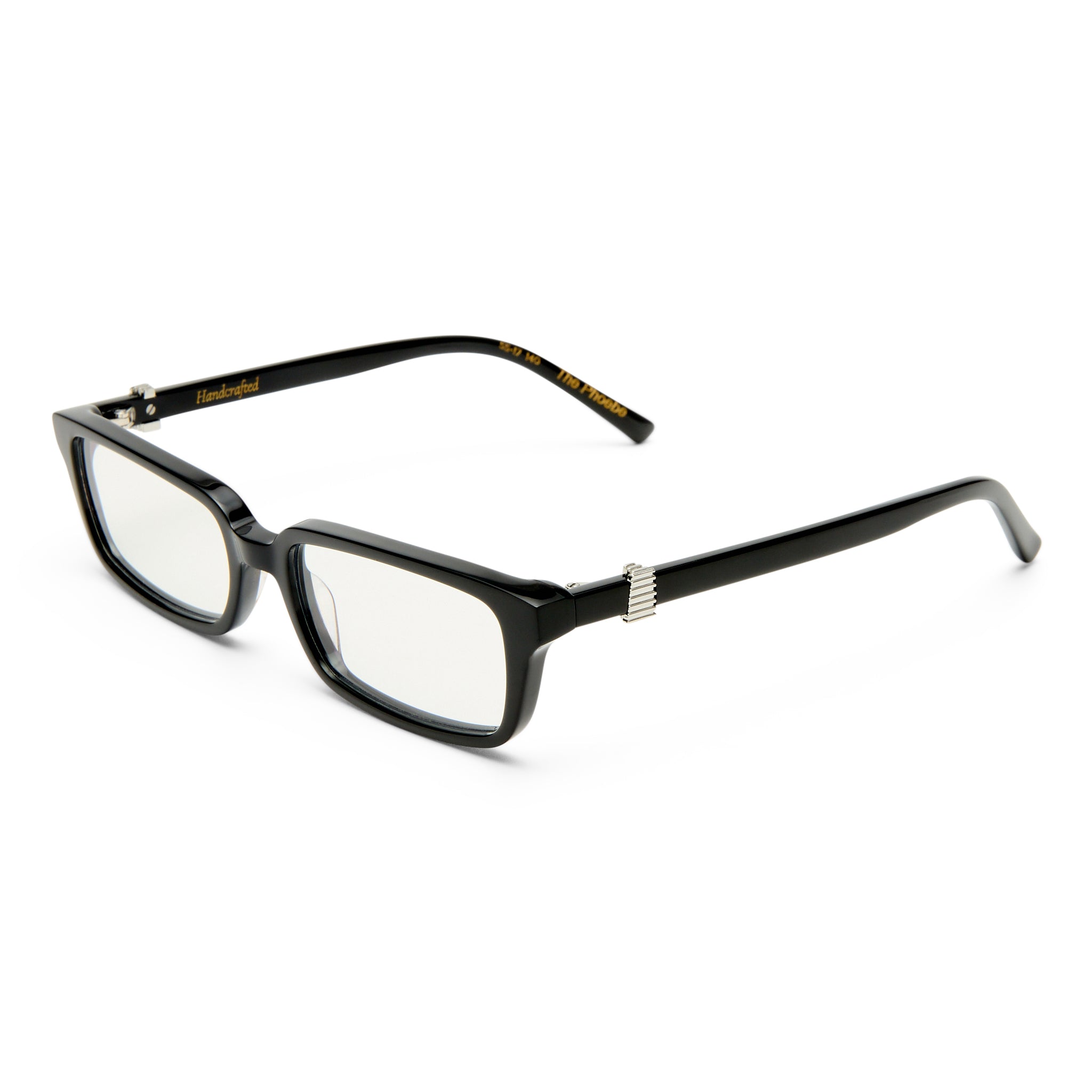 Luv Lou The Phoebe Luxe Black Female Rectangle Blue Light | Eyewear Index