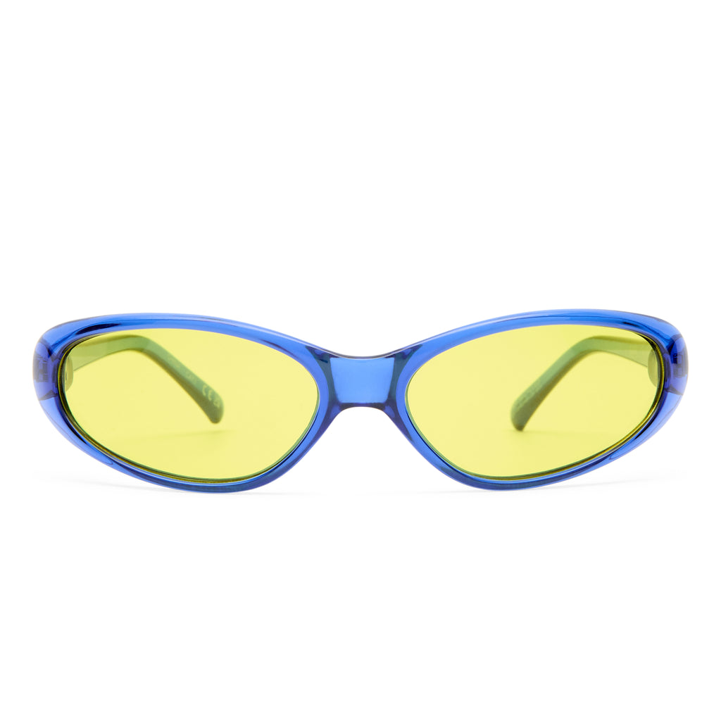 Aire Poison Cobalt Blue Uni-Sex Oval Sunglasses | Eyewear Index