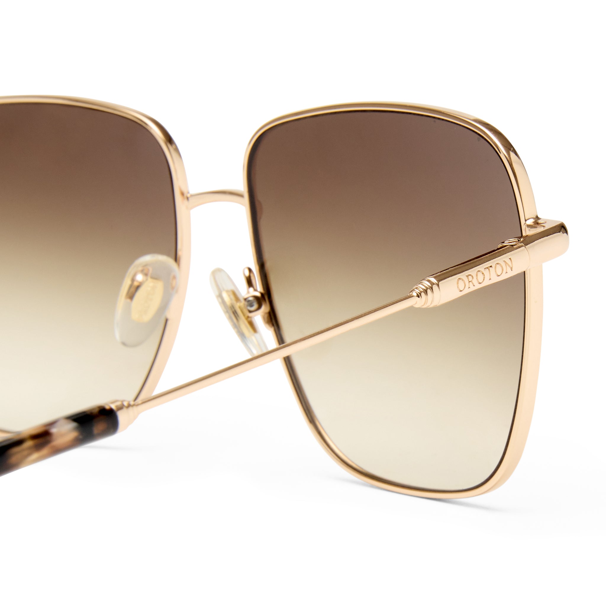 Oroton Asta Gold Teal Female Square Sunglasses | Eyewear Index