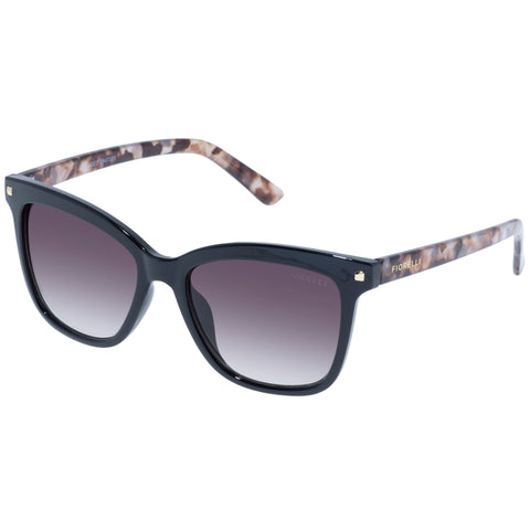 Fiorelli Bridget Black Brown Marble Female Square Sunglasses | Eyewear Index