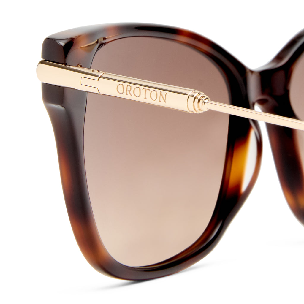 Oroton Mariselle Signature Tort Female Cat-Eye Sunglasses | Eyewear Index