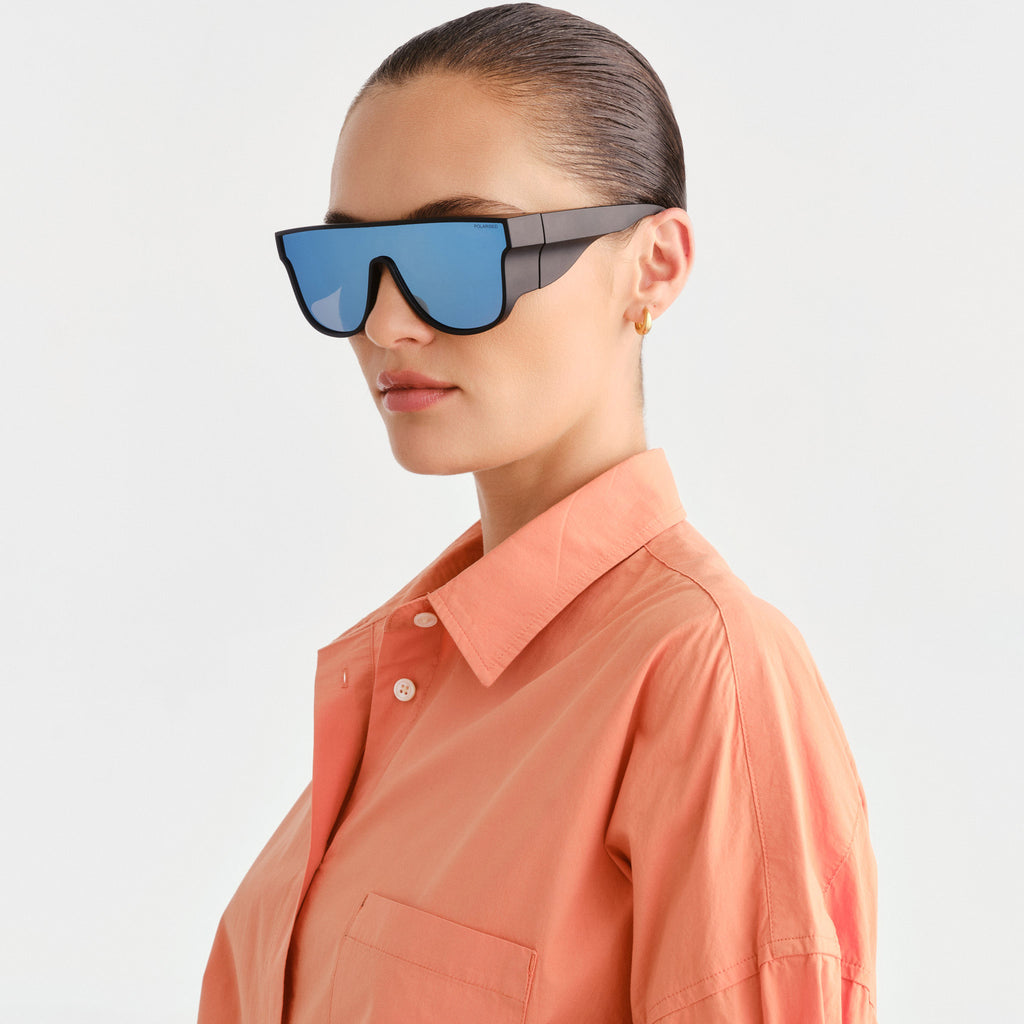 Cancer Council Maleny Matte Black Uni-Sex Shield Sunglasses | Eyewear Index