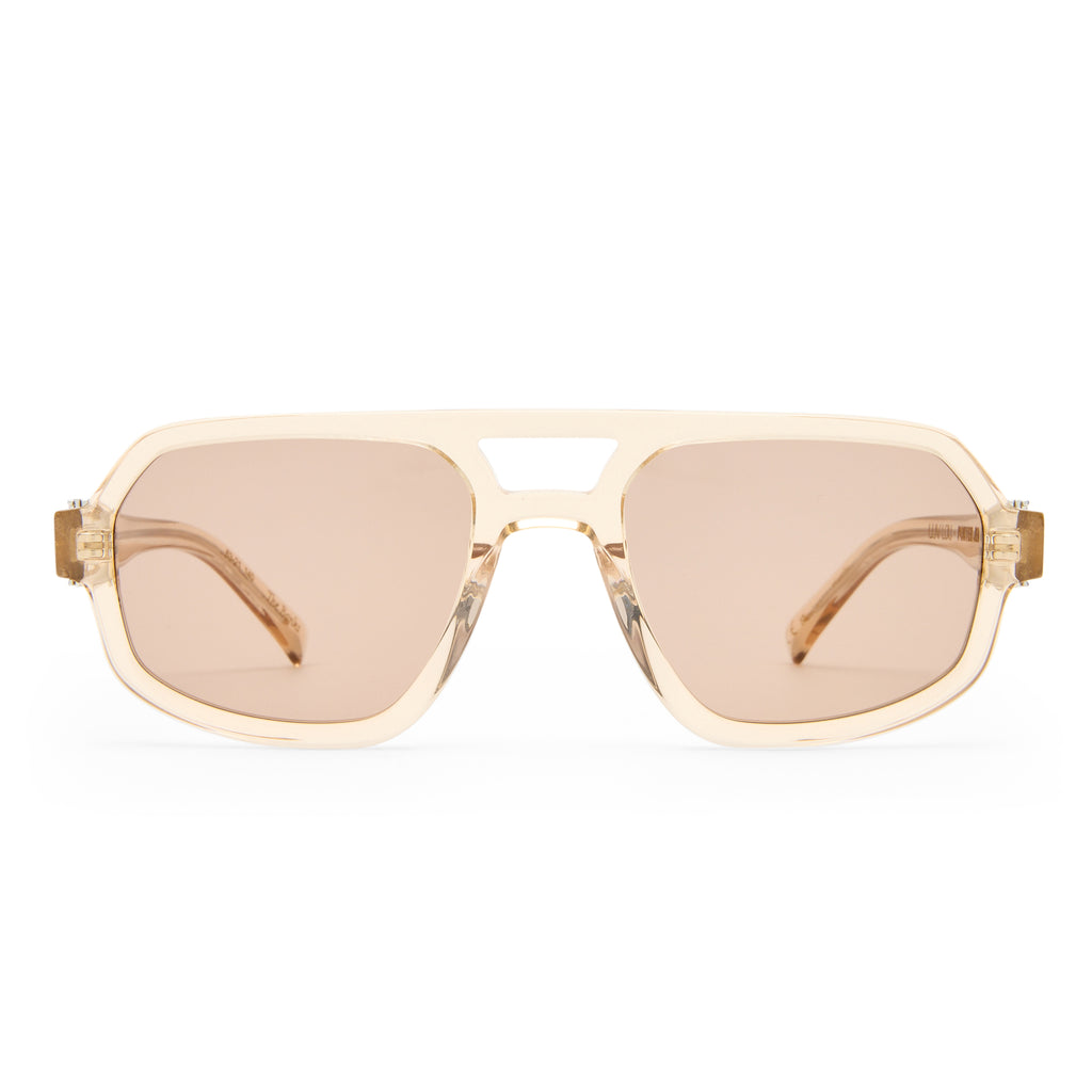 Luv Lou The Banks Luxe Peach Nude Female Aviator Sunglasses | Eyewear Index