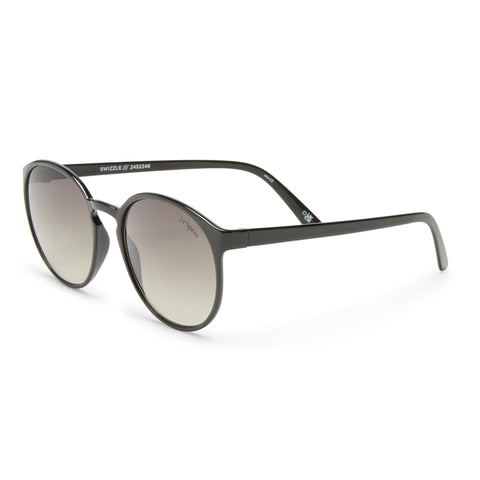 Le Specs Swizzle Black Uni-Sex Round Sunglasses | Eyewear Index