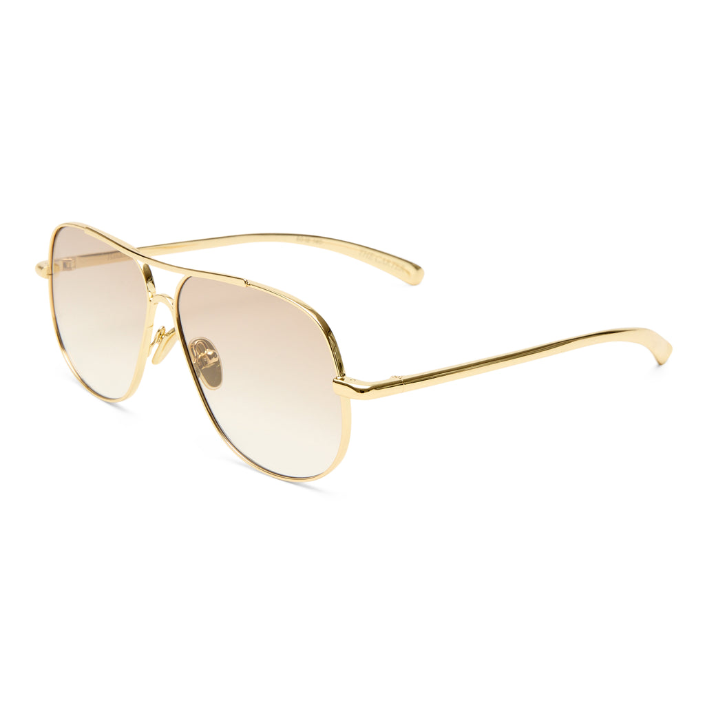 Luv Lou The Carter Gold Female Aviator Sunglasses | Eyewear Index