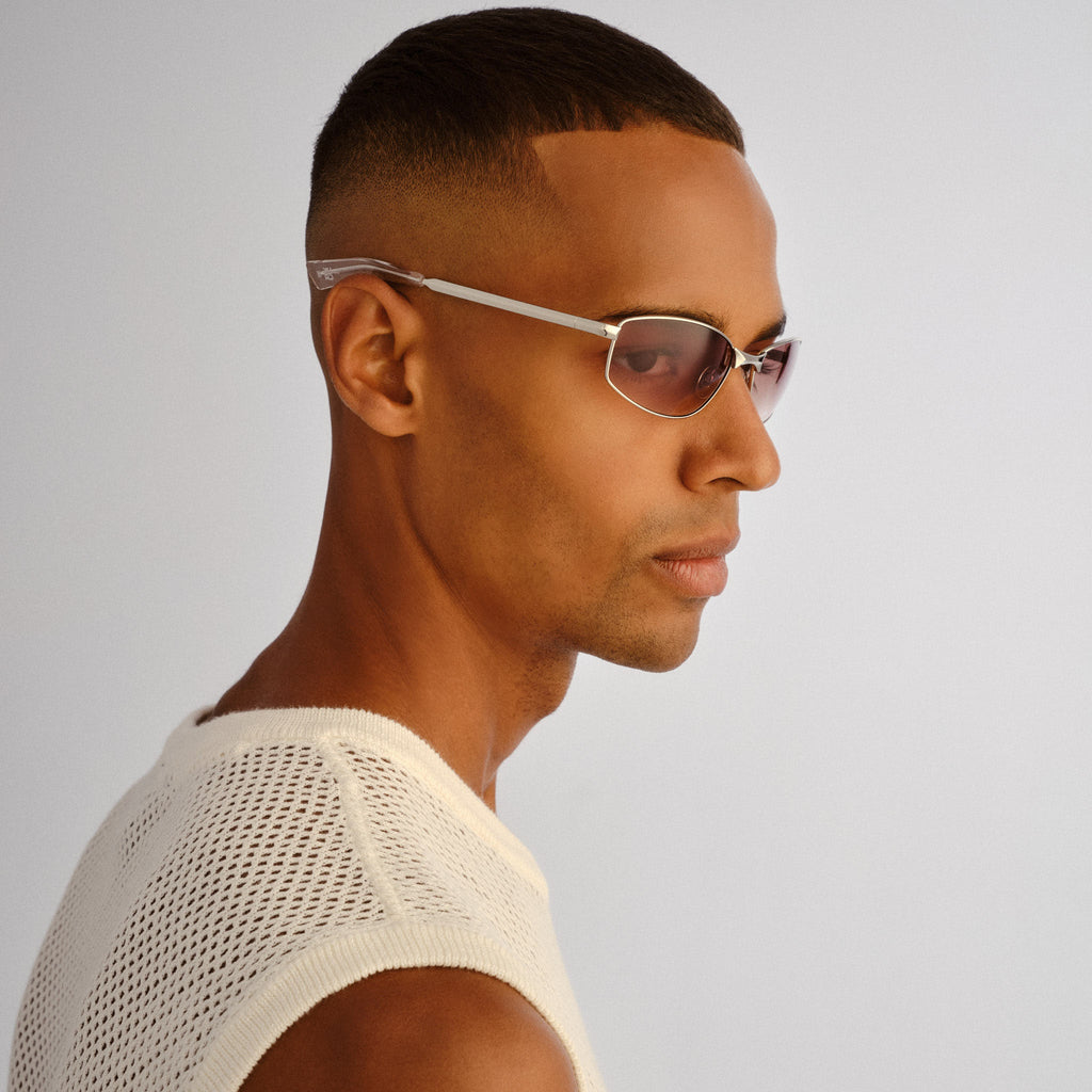 Le Specs Star Beam Silver Uni-Sex Wrap Sunglasses | Eyewear Index