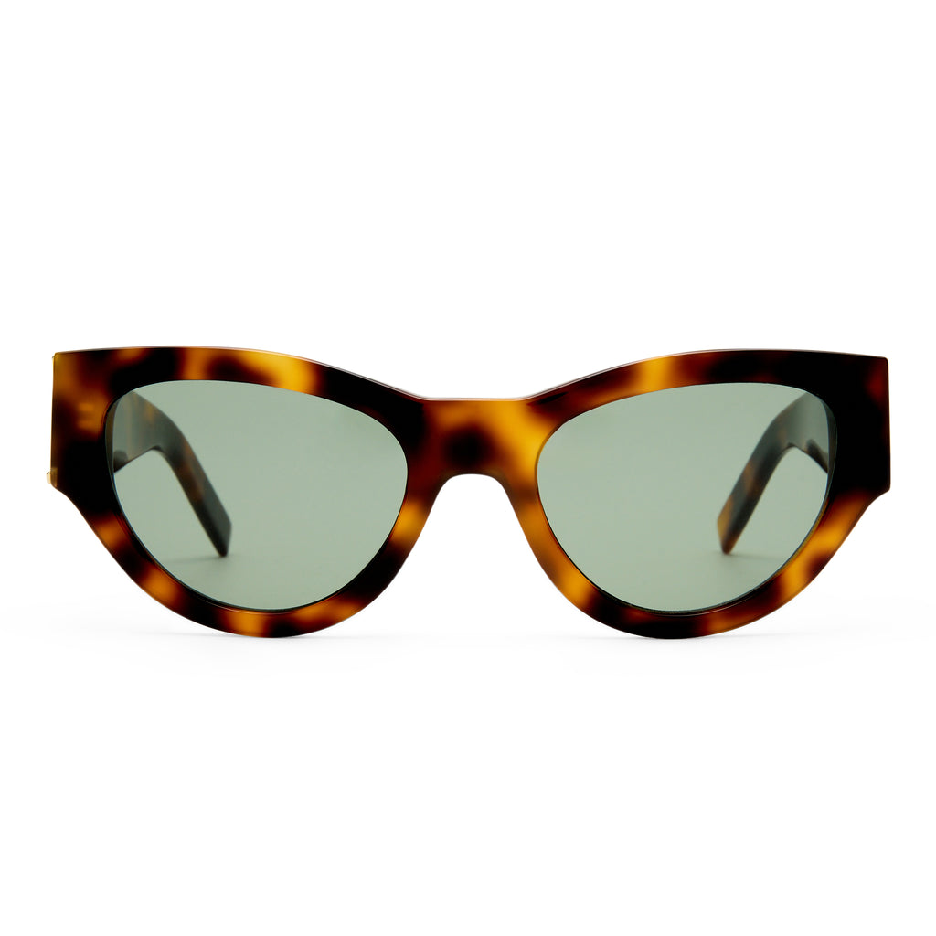 Saint Laurent Slm94 Havana Female Cat-Eye Sunglasses | Eyewear Index
