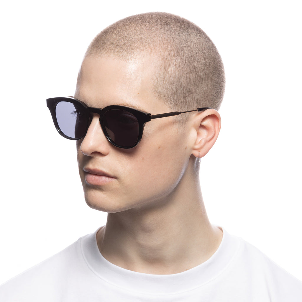Le Specs Trasher Black Uni-Sex Square Sunglasses | Eyewear Index