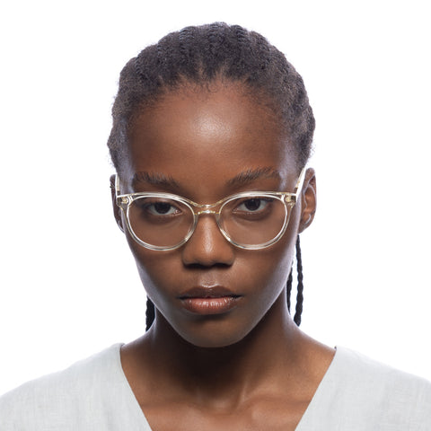 Oroton Amaya Champagne Female Round Optical Frames | Eyewear Index