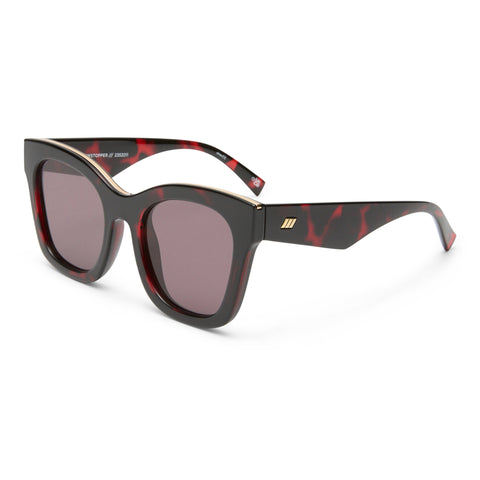 Le Specs Showstopper Cherry Tort Female Cat-Eye Sunglasses | Eyewear Index