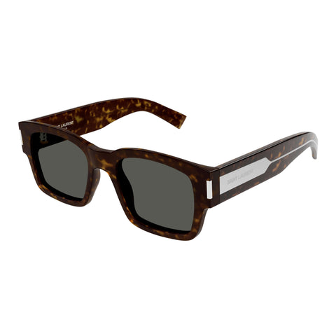 Saint Laurent Sl617 Havana Male Rectangle Sunglasses | Eyewear Index