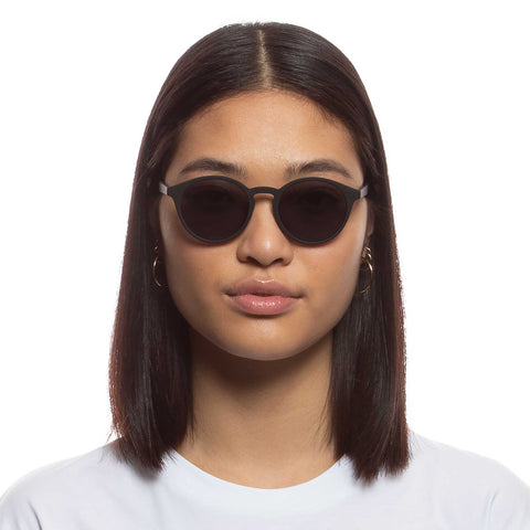 Cancer Council Biboohra Black Rubber Uni-Sex Round Sunglasses | Eyewear Index