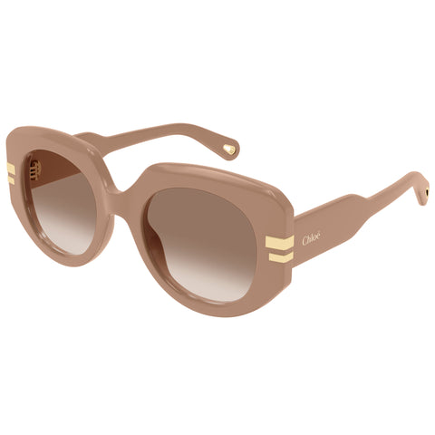 Chloe Ch0257s Nude Female Rectangle Sunglasses | Eyewear Index