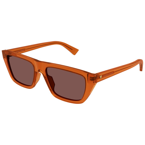 Bottega Veneta Bv1291s Orange Female Rectangle Sunglasses | Eyewear Index