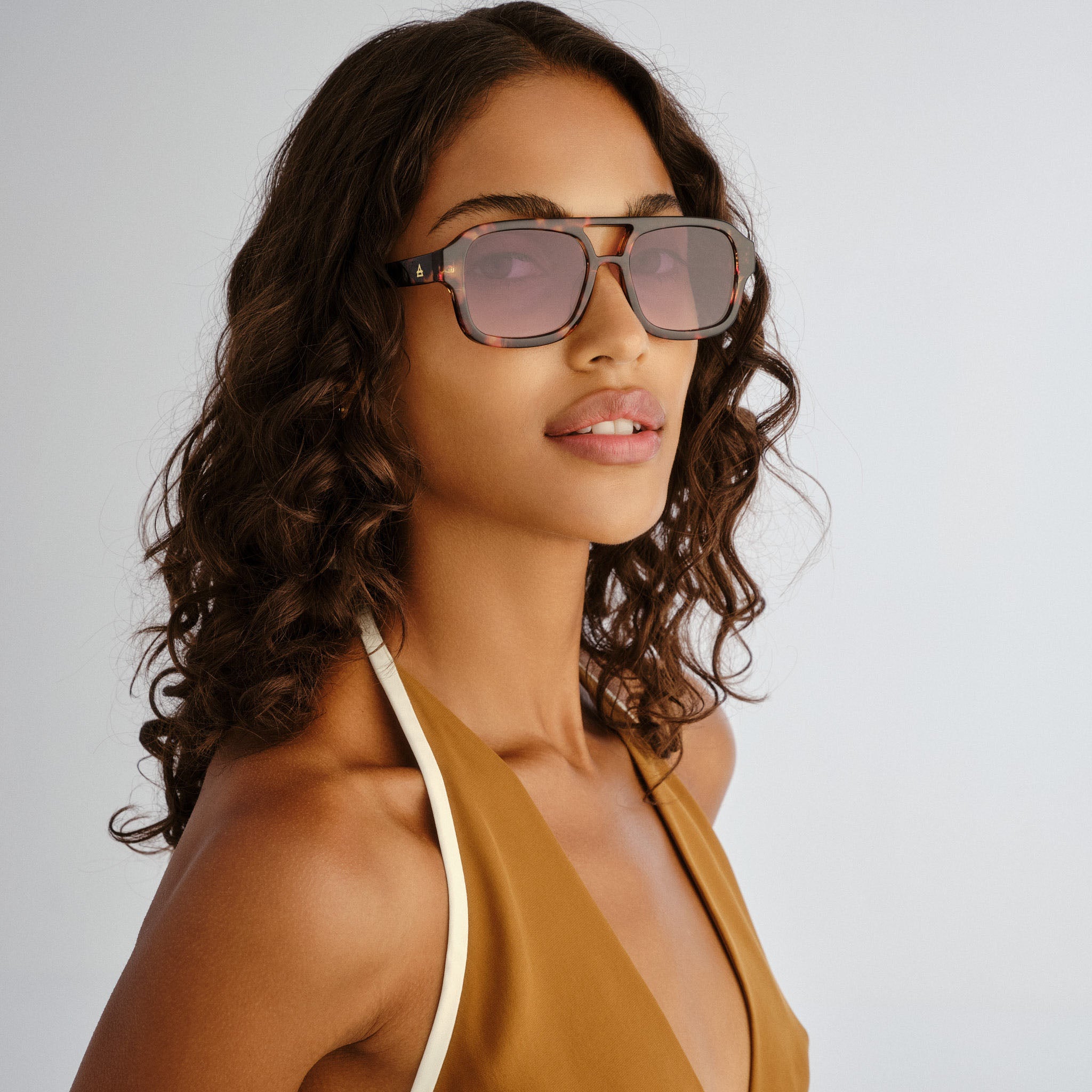 Aire Aquarius Amber Tort Female Aviator Sunglasses | Eyewear Index