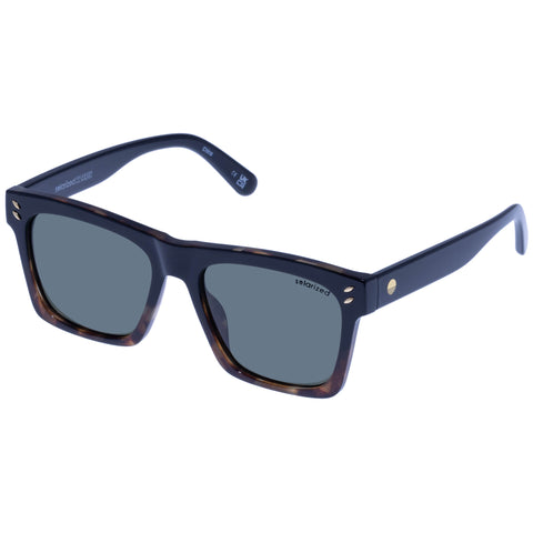 Solarized Bold D-Frame Black Tort Splice Uni-Sex D-Frame Sunglasses | Eyewear Index