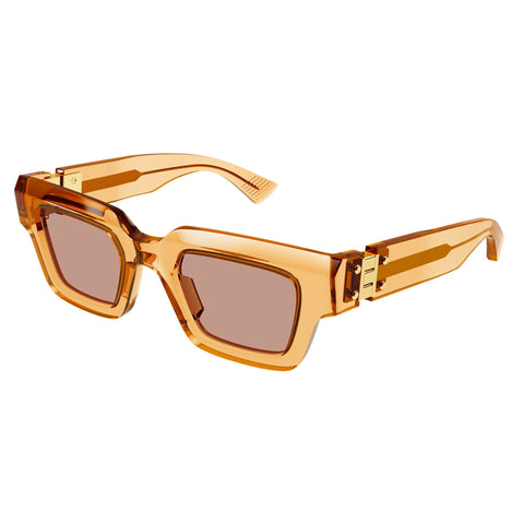 Bottega Veneta Bv1230s Orange Uni-Sex Rectangle Sunglasses | Eyewear Index