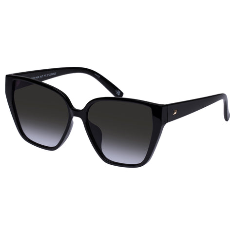 Le Specs Fash-Hun Alt Fit Shiny Black Female Cat-Eye Sunglasses | Eyewear Index