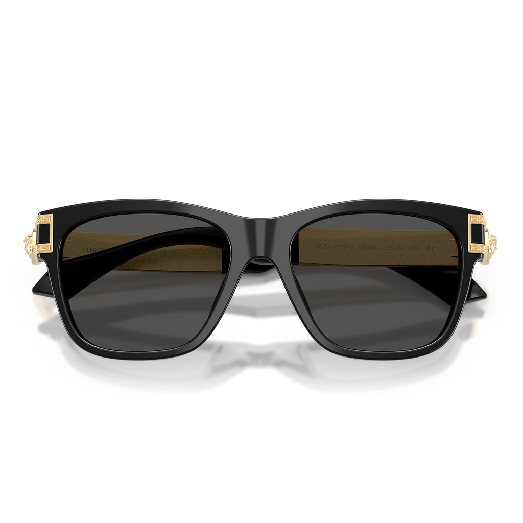 Versace Ve4527u Gb187 55 Black Male Cat-Eye Sunglasses | Eyewear Index