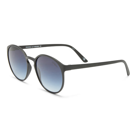 Le Specs Swizzle Matte Black Uni-Sex Round Sunglasses | Eyewear Index