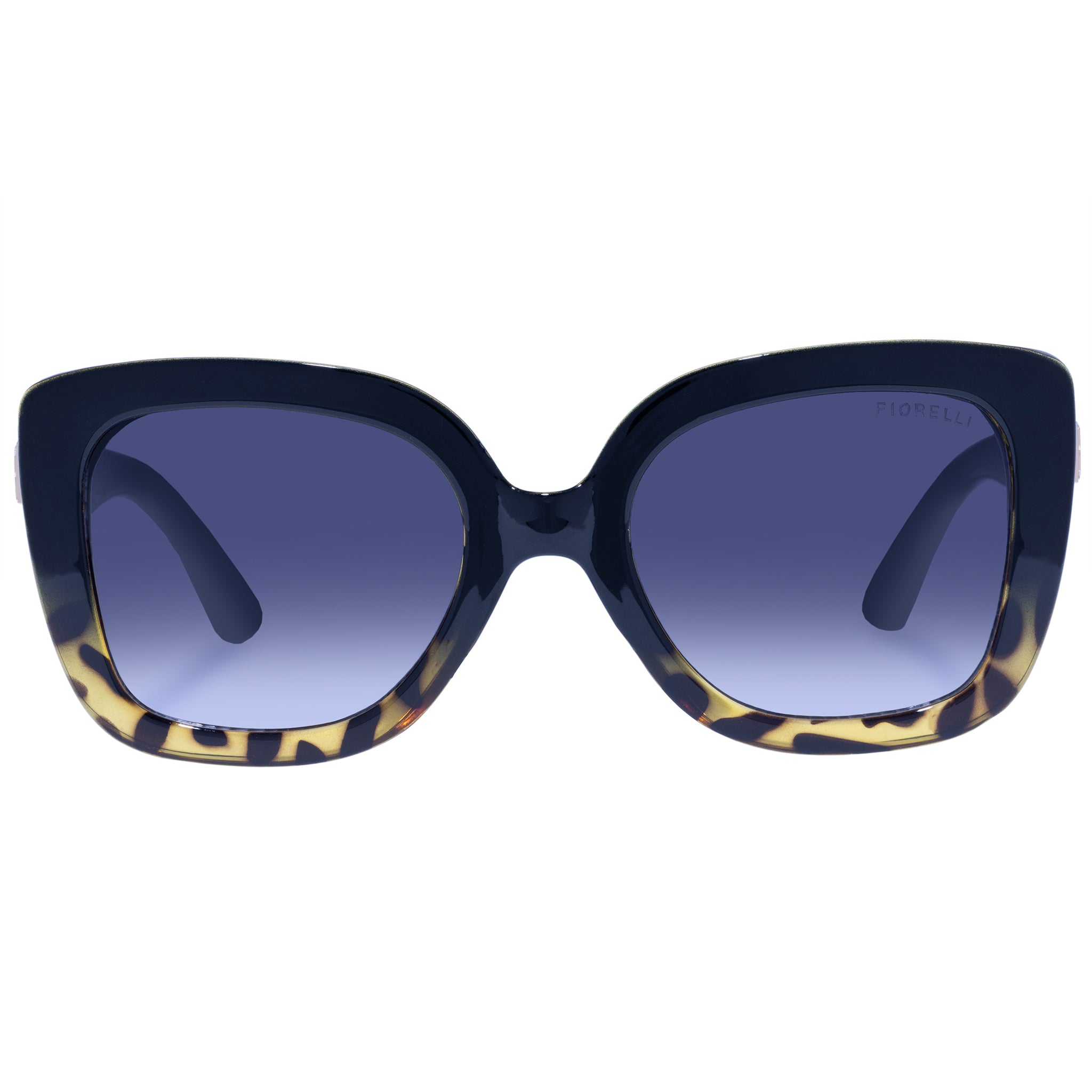 Fiorelli Diana Black Tort Splice Female Rectangle Sunglasses | Eyewear Index
