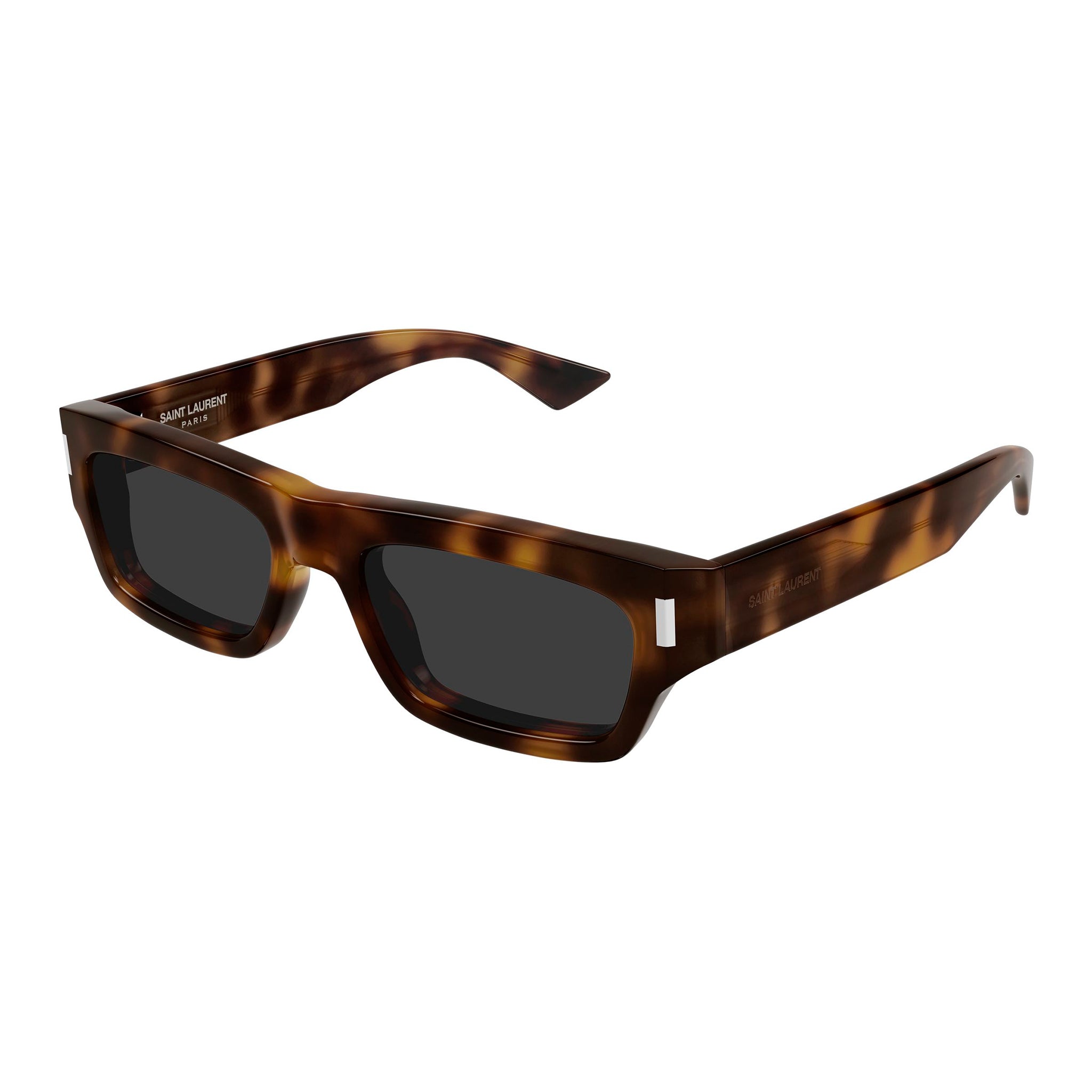 Saint Laurent Sl837 Havana Male Rectangle Sunglasses | Eyewear Index