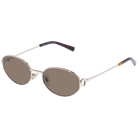 Oroton Emily Gold Female Oval Sunglasses | Eyewear Index